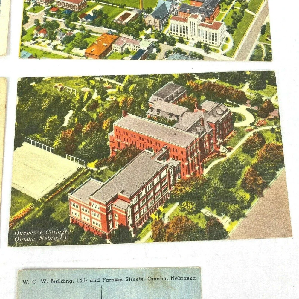 Vintage Lot of 6 Omaha Nebraska 1940s to 1950s USA Travel Postcards Fair‎ Cond.